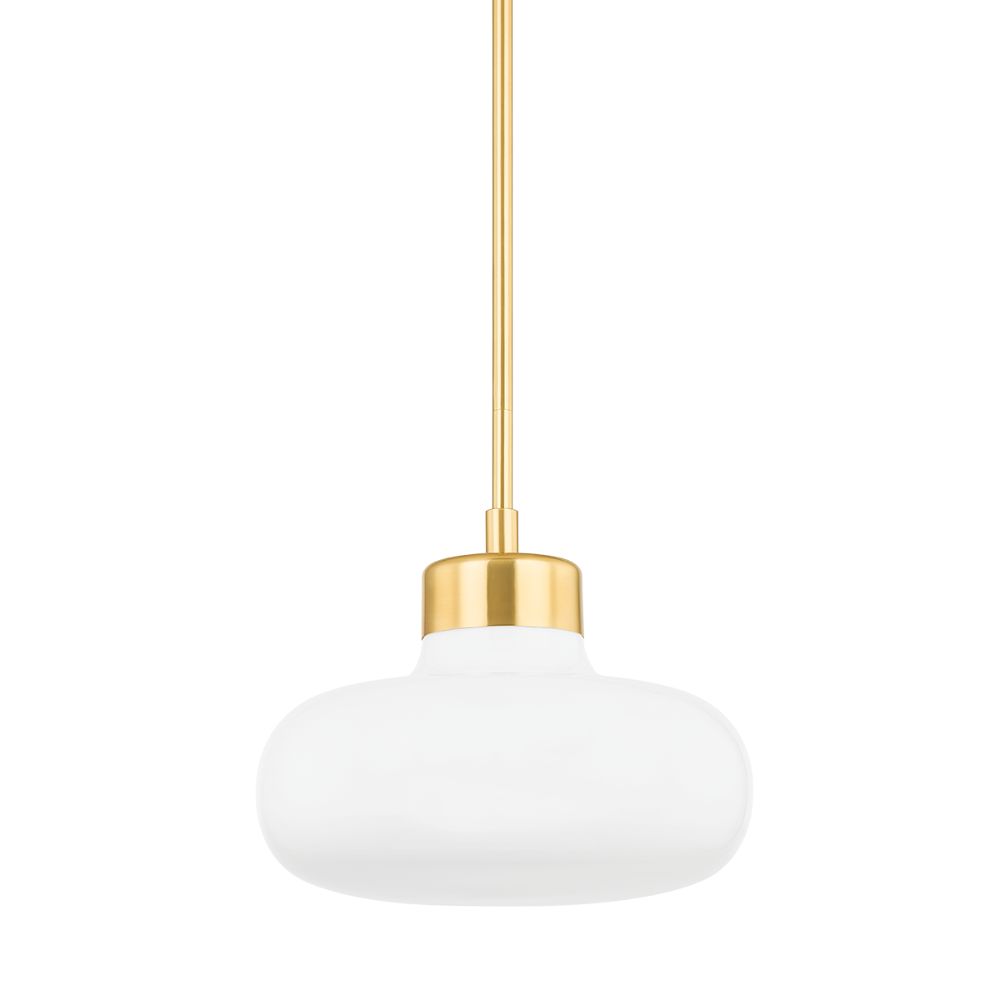 Mitzi by Hudson Valley H785701-AGB 1 Light Pendant in Aged Brass