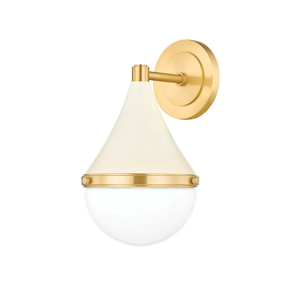 Mitzi by Hudson Valley H787101-AGB/SCR 1 Light Wall Sconce in Aged Brass