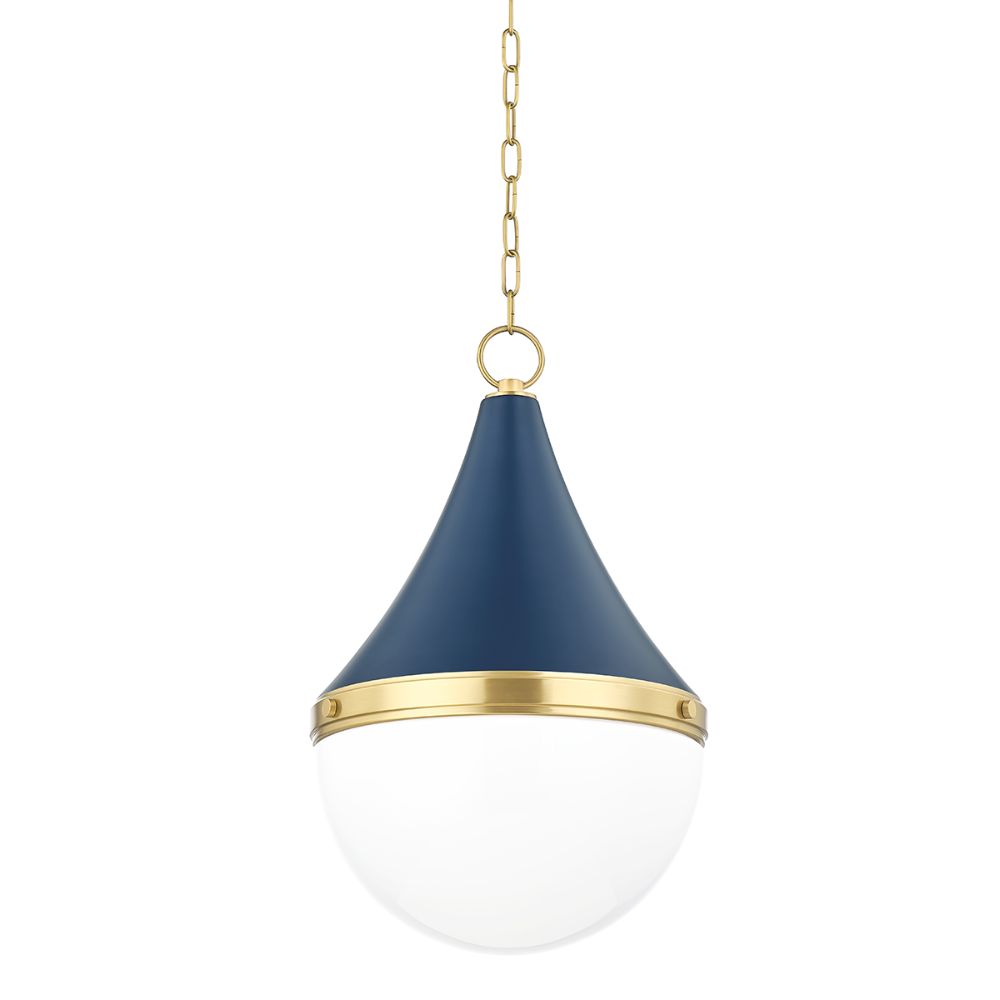 Mitzi by Hudson Valley H787701L-AGB/SNY 1 Light Pendant in Aged Brass