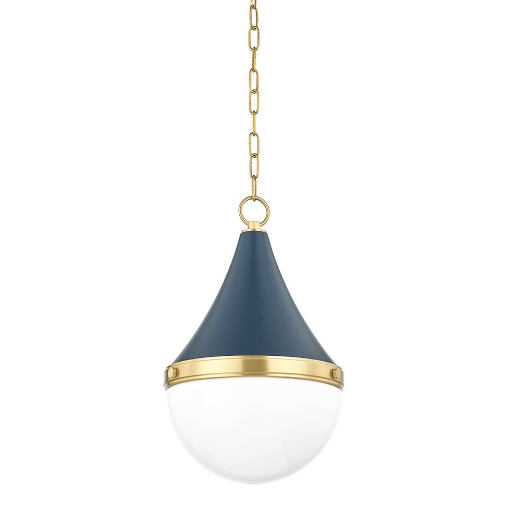 Mitzi by Hudson Valley H787701S-AGB/SNY 1 Light Pendant in Aged Brass