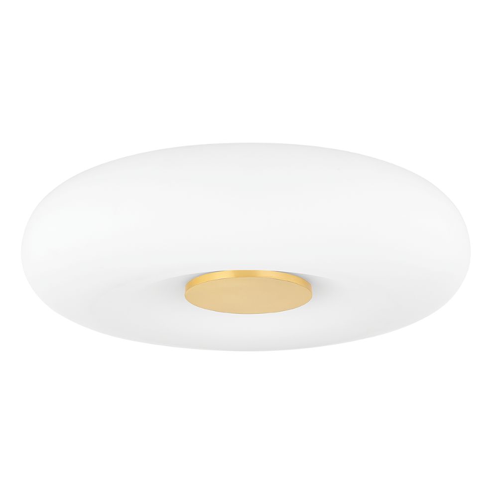 Mitzi by Hudson Valley H789501-AGB 1 Light Flush Mount in Aged Brass