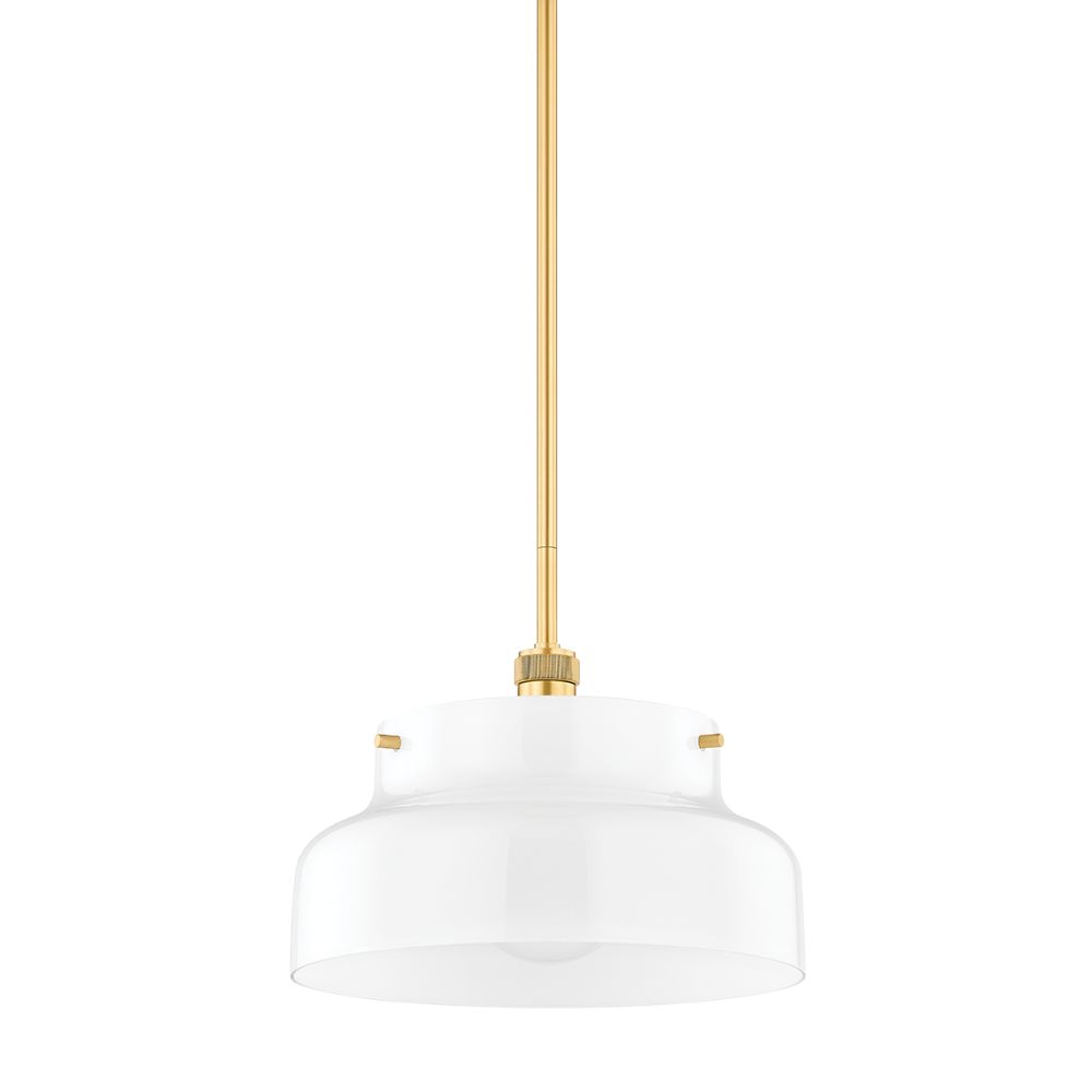 Mitzi by Hudson Valley H790701L-AGB 1 Light Pendant in Aged Brass