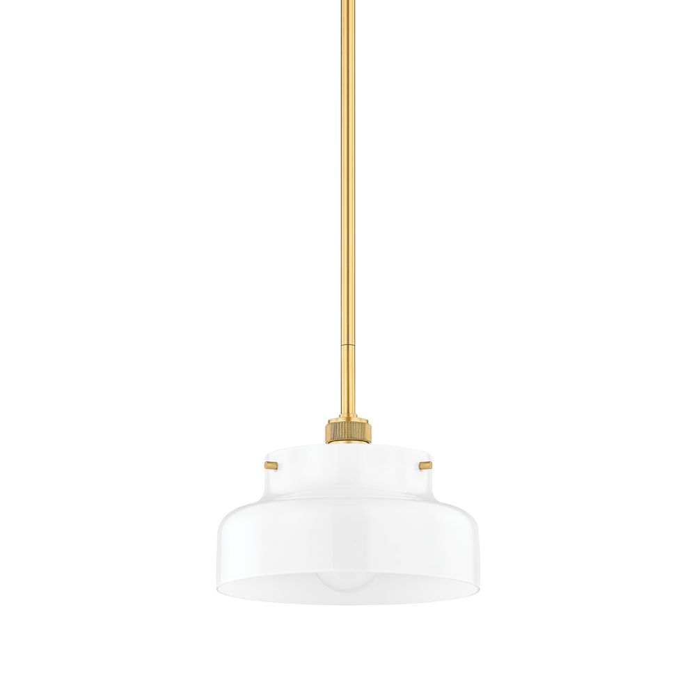 Mitzi by Hudson Valley H790701S-AGB 1 Light Pendant in Aged Brass