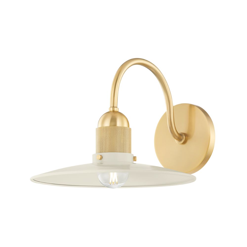 Mitzi by Hudson Valley H793101-AGB/SCR 1 Light Wall Sconce in Aged Brass