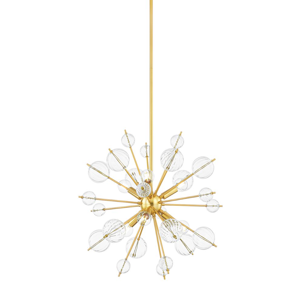 Mitzi by Hudson Valley H794806-AGB 6 Light Chandelier in Aged Brass