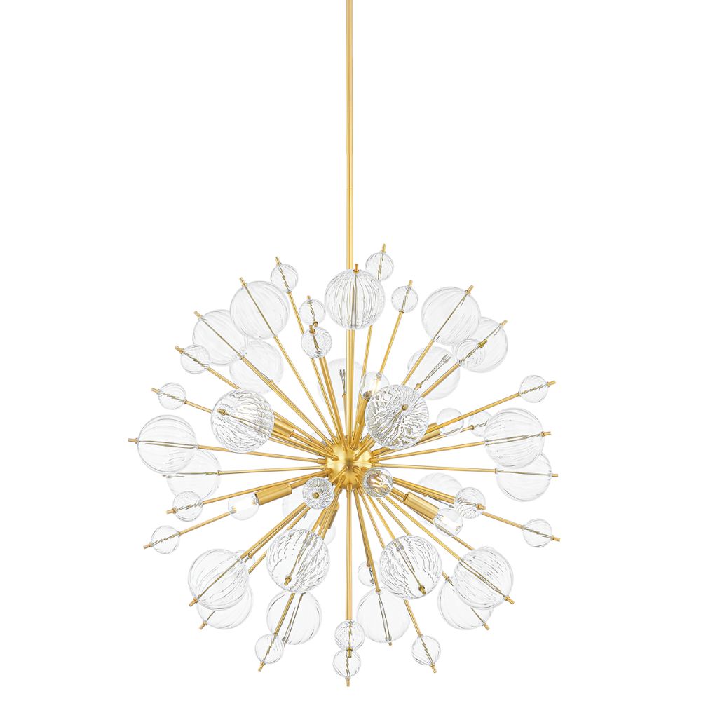 Mitzi by Hudson Valley H794808-AGB 8 Light Chandelier in Aged Brass