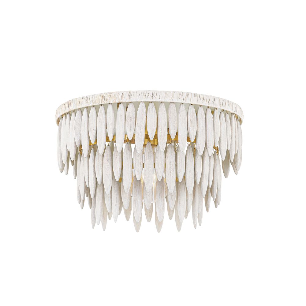 Mitzi by Hudson Valley H805501-AGB/TCR 1 Light Semi Flush in Aged Brass