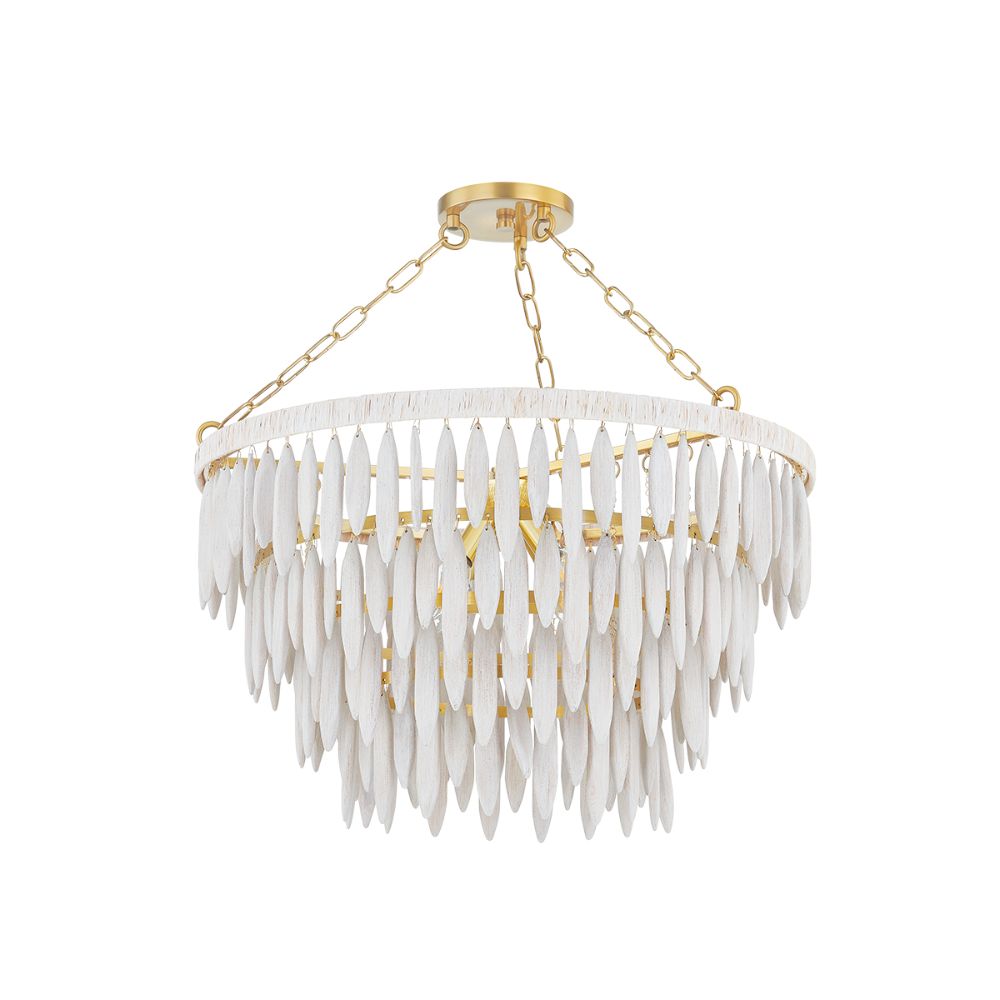 Mitzi by Hudson Valley H805804-AGB 4 Light Chandelier in Aged Brass