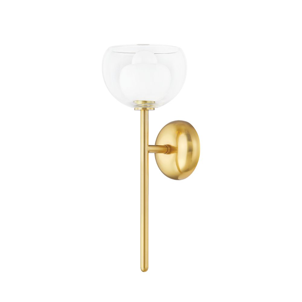 Mitzi by Hudson Valley H813101-AGB 1 Light Wall Sconce in Aged Brass