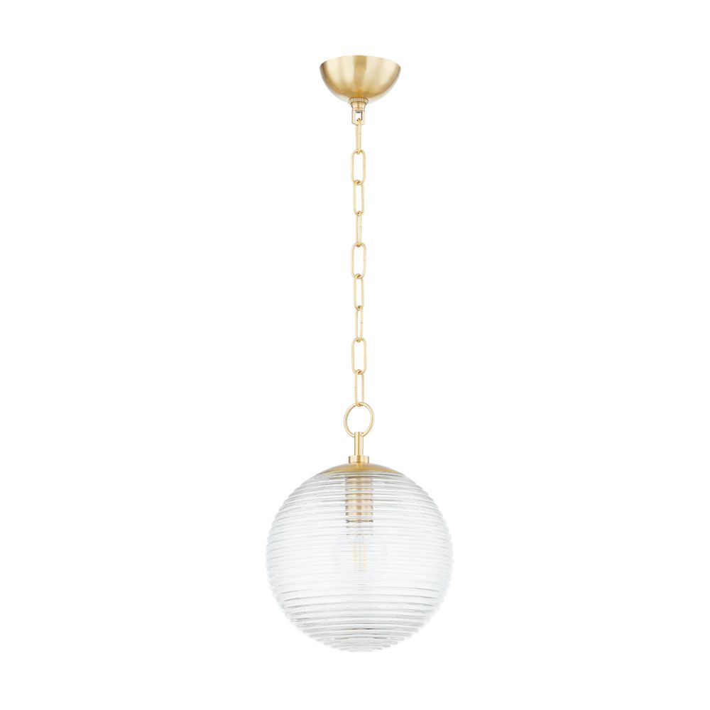 Mitzi by Hudson Valley H815701S-AGB 1 Light Pendant in Aged Brass