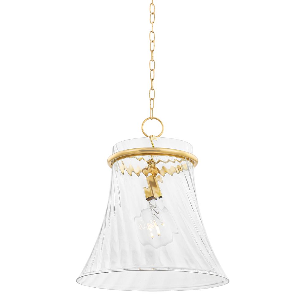 Mitzi by Hudson Valley H824701L-AGB 1 Light Pendant in Aged Brass