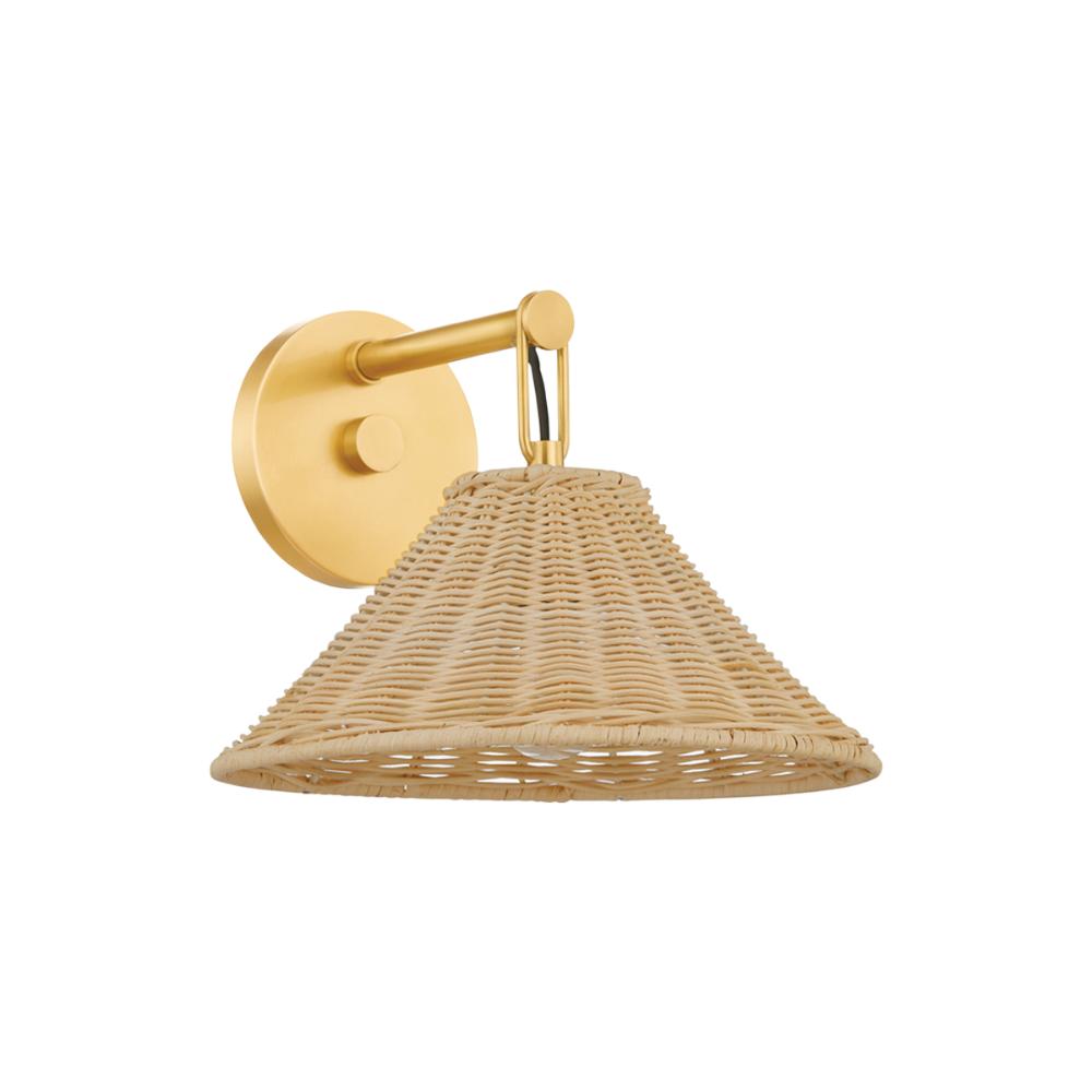 Mitzi by Hudson Valley H831101-AGB Dalia Wall Sconce in Aged Brass