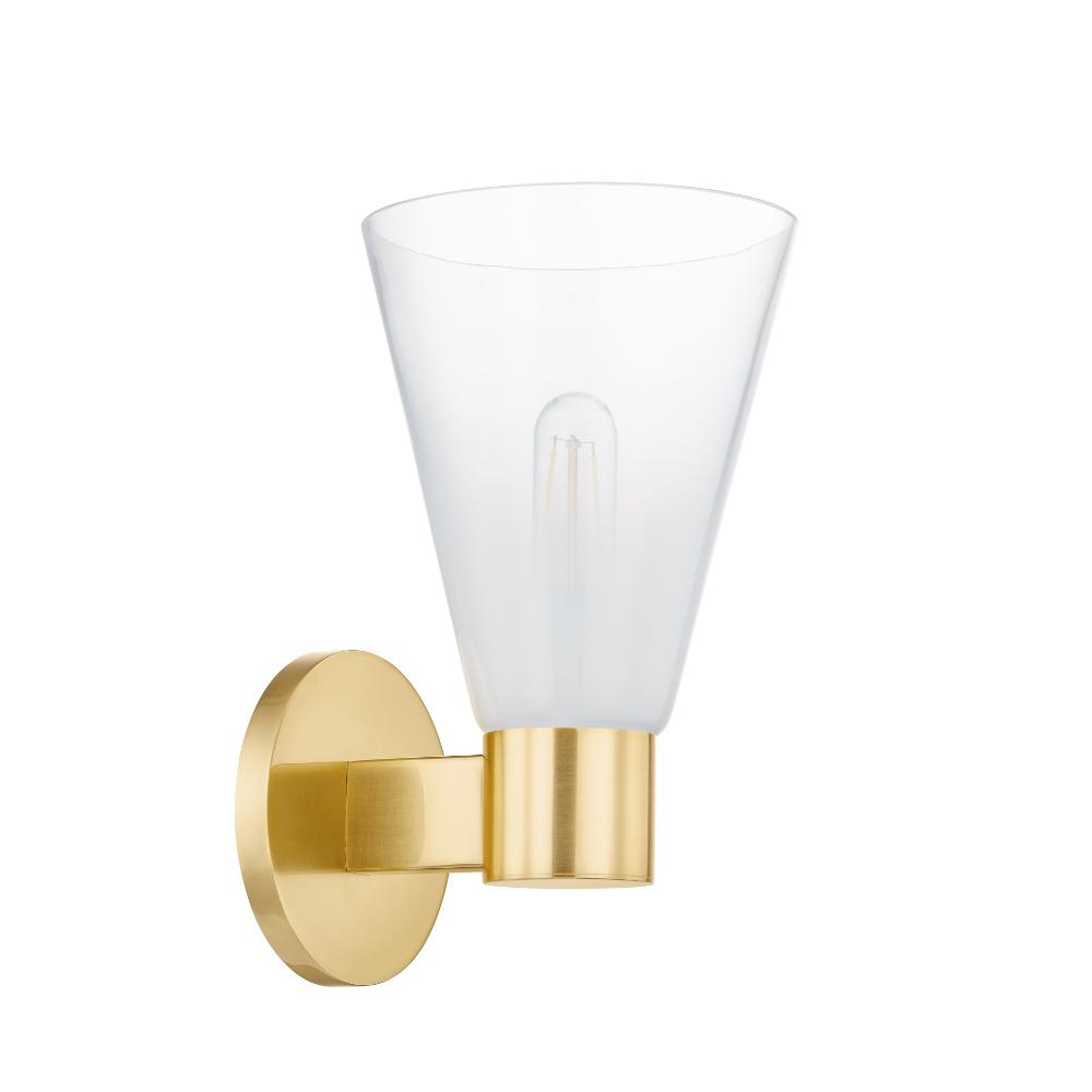 Mitzi by Hudson Valley H838101-AGB Alma Wall Sconce in Aged Brass