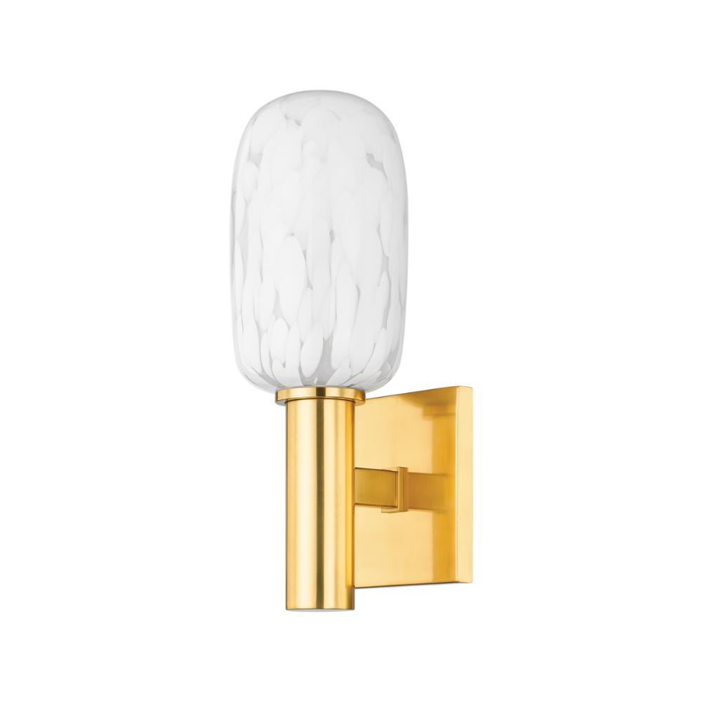 Mitzi by Hudson Valley H841101-AGB Abina Wall Sconce in Aged Brass