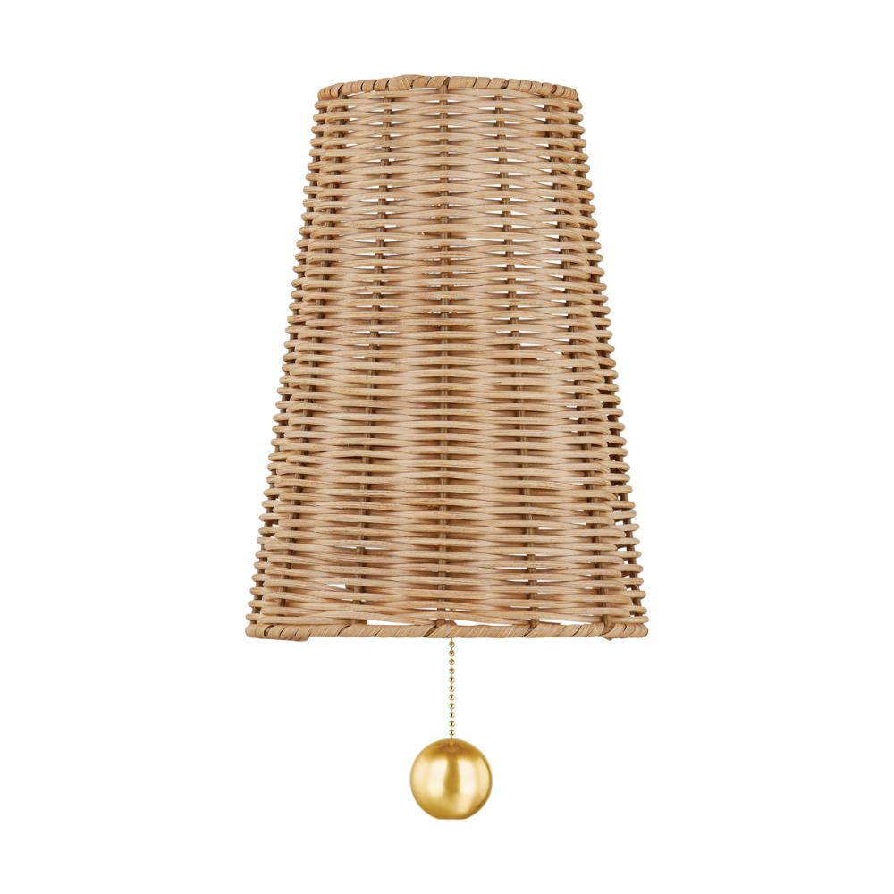 Mitzi by Hudson Valley H857101-AGB Naida Wall Sconce in Aged Brass