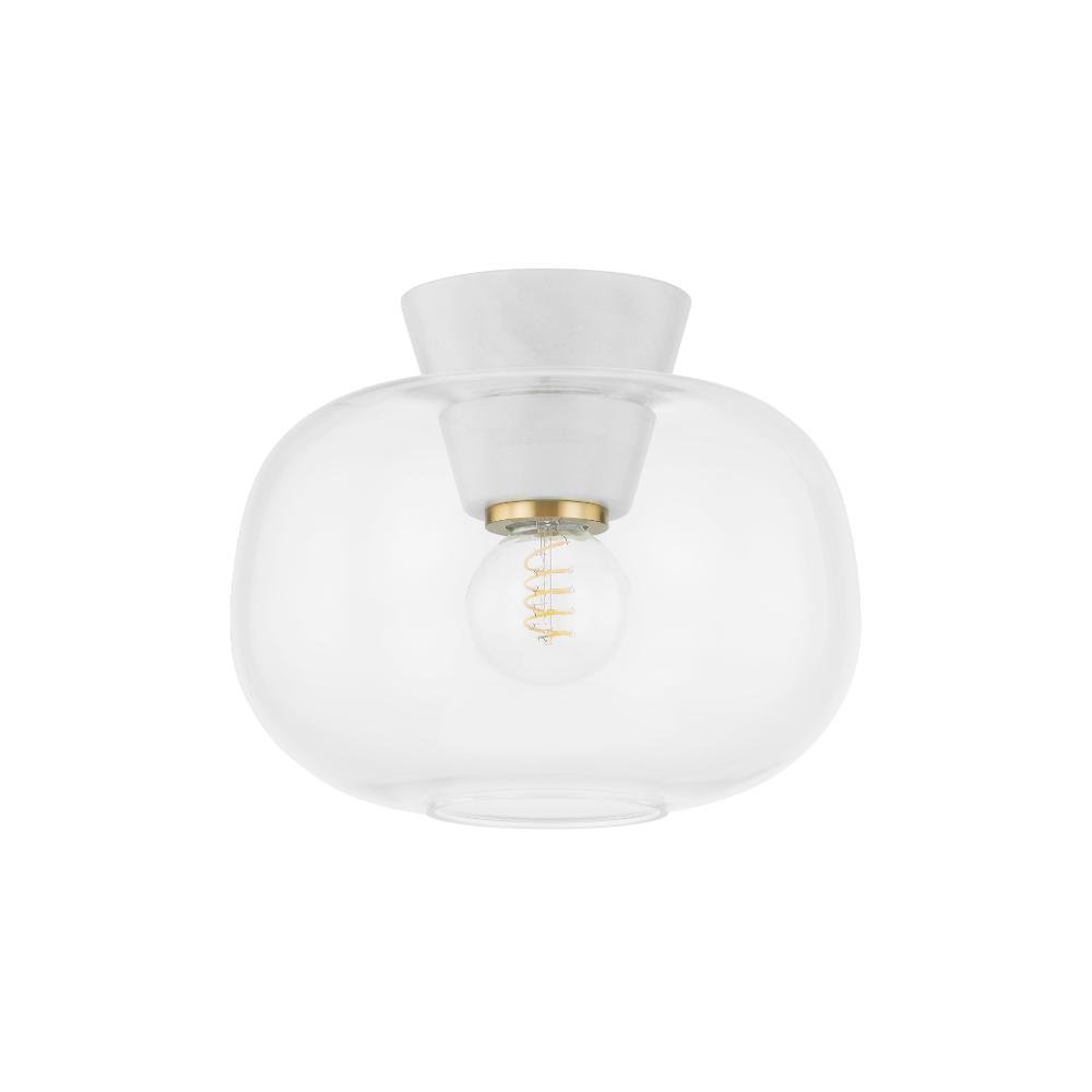 Mitzi by Hudson Valley H869501-AGB Ariella Flush Mount in Aged Brass