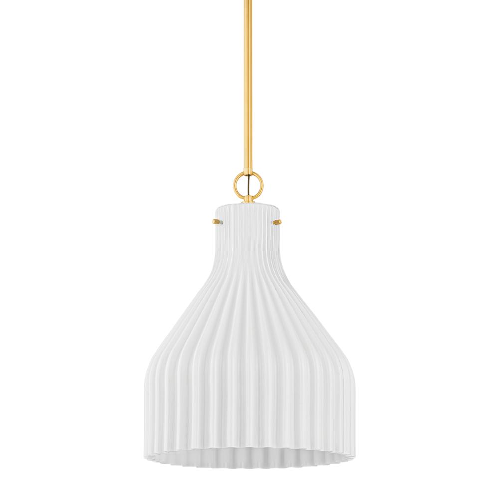 Mitzi by Hudson Valley H881701L-AGB Corinthia Pendant in Aged Brass