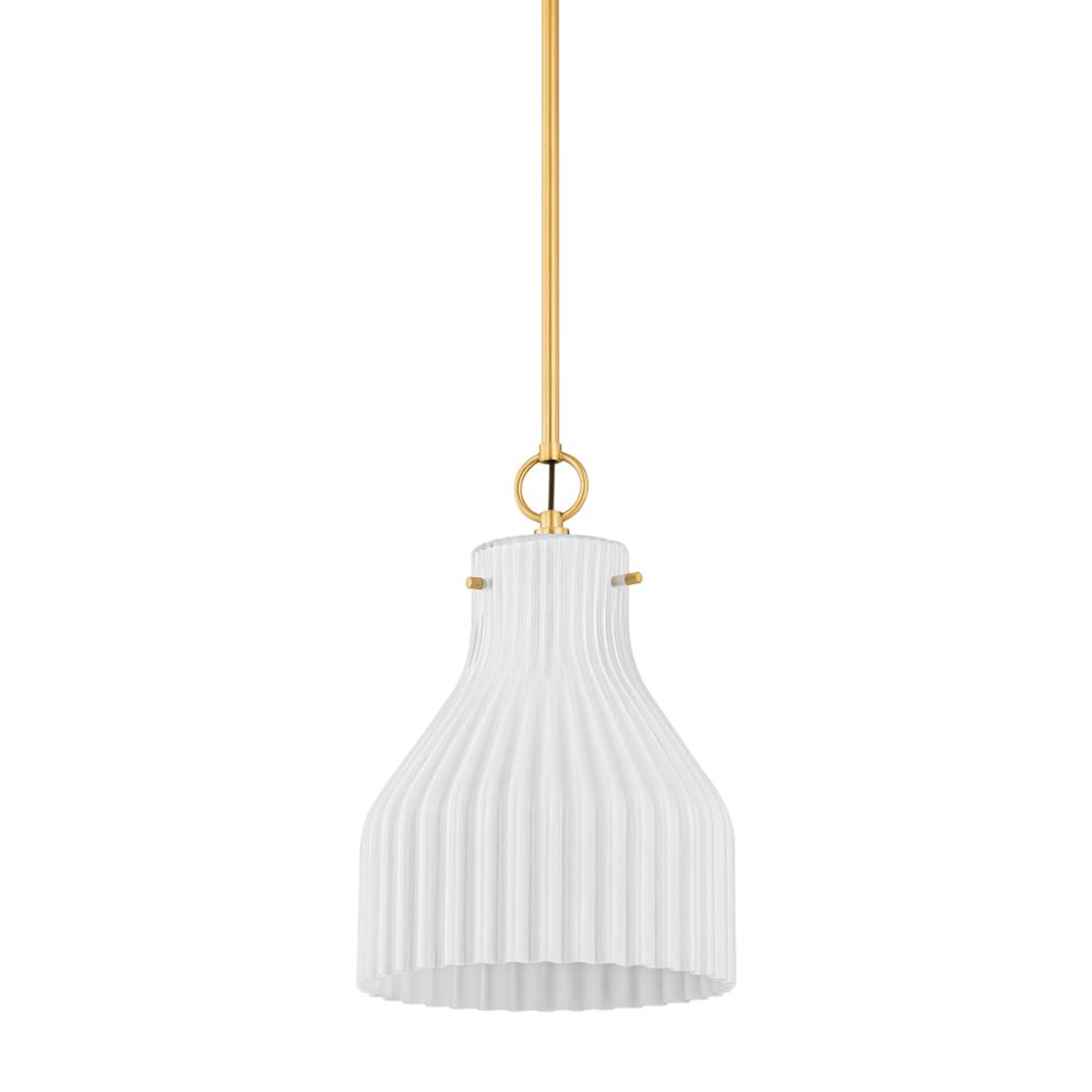 Mitzi by Hudson Valley H881701S-AGB Corinthia Pendant in Aged Brass