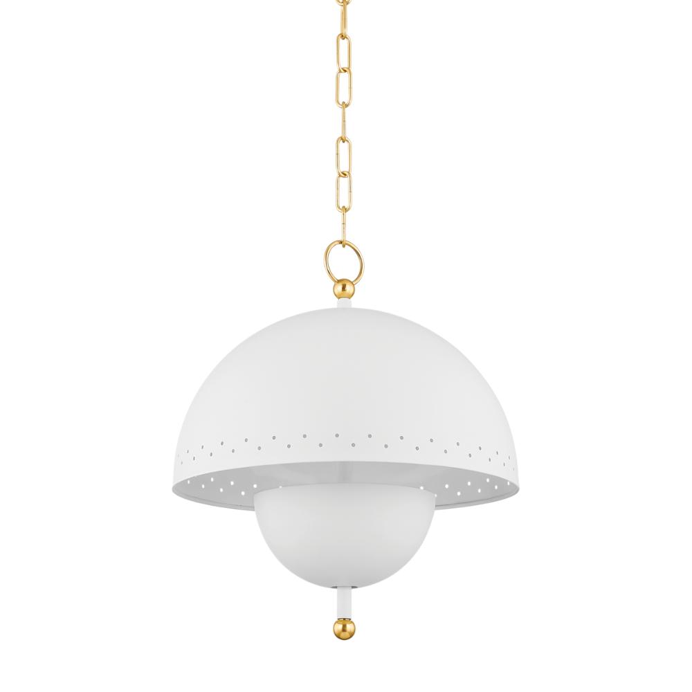 Mitzi by Hudson Valley H885702-AGB/SWH Jojo Pendant in Aged Brass/soft White