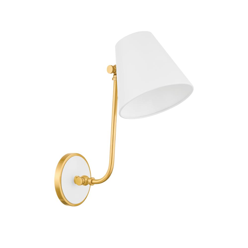 Mitzi by Hudson Valley H891101-AGB/SWH Georgann Wall Sconce in Aged Brass/soft White