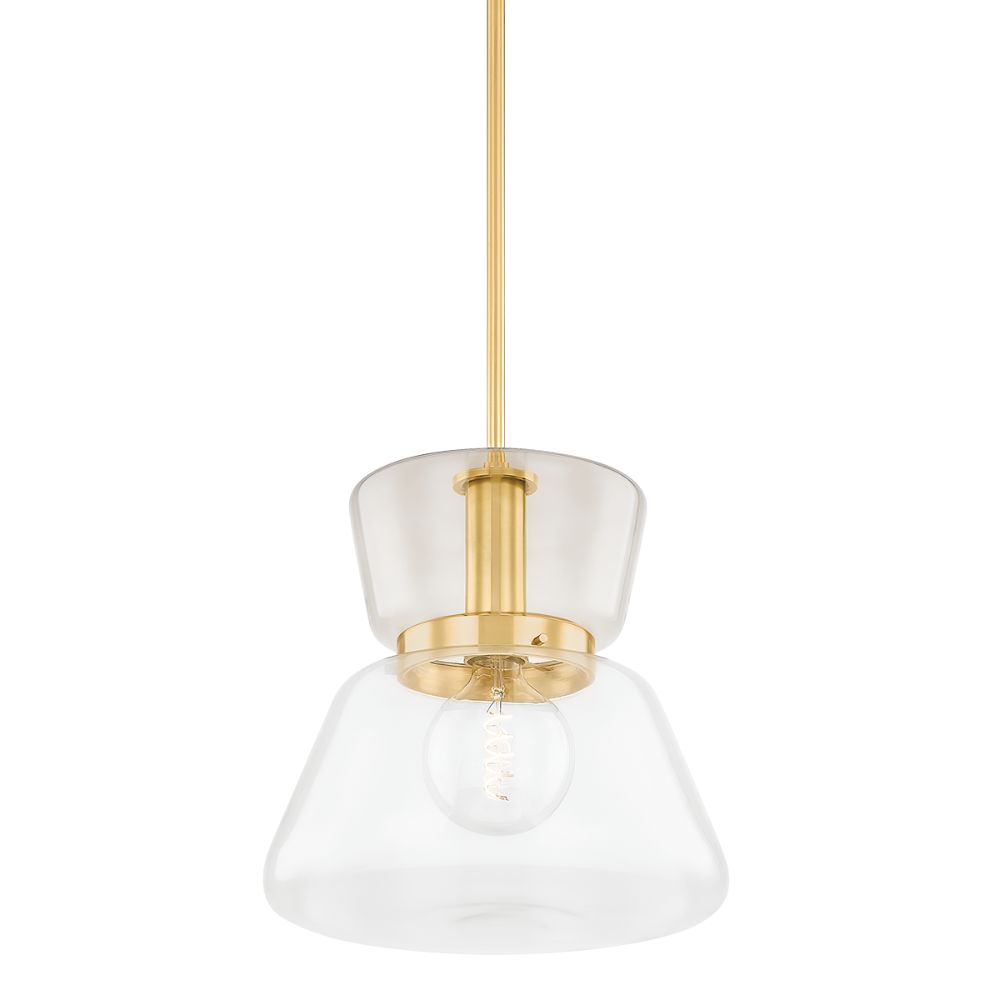 Mitzi by Hudson Valley H910701L-AGB Elodie Pendant in Aged Brass
