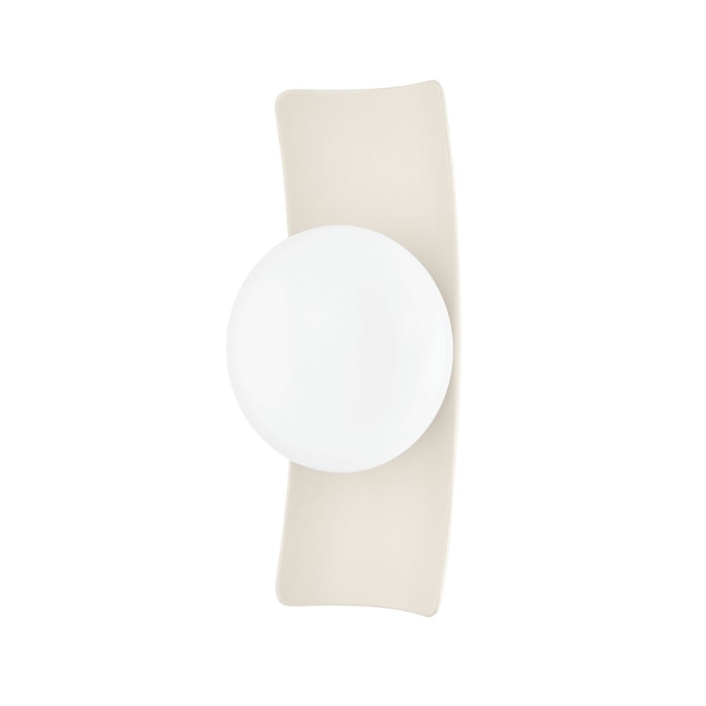 Mitzi by Hudson Valley H913101-AGB/CAI Terra Wall Sconce in Aged Brass/Ceramic Antique Ivory