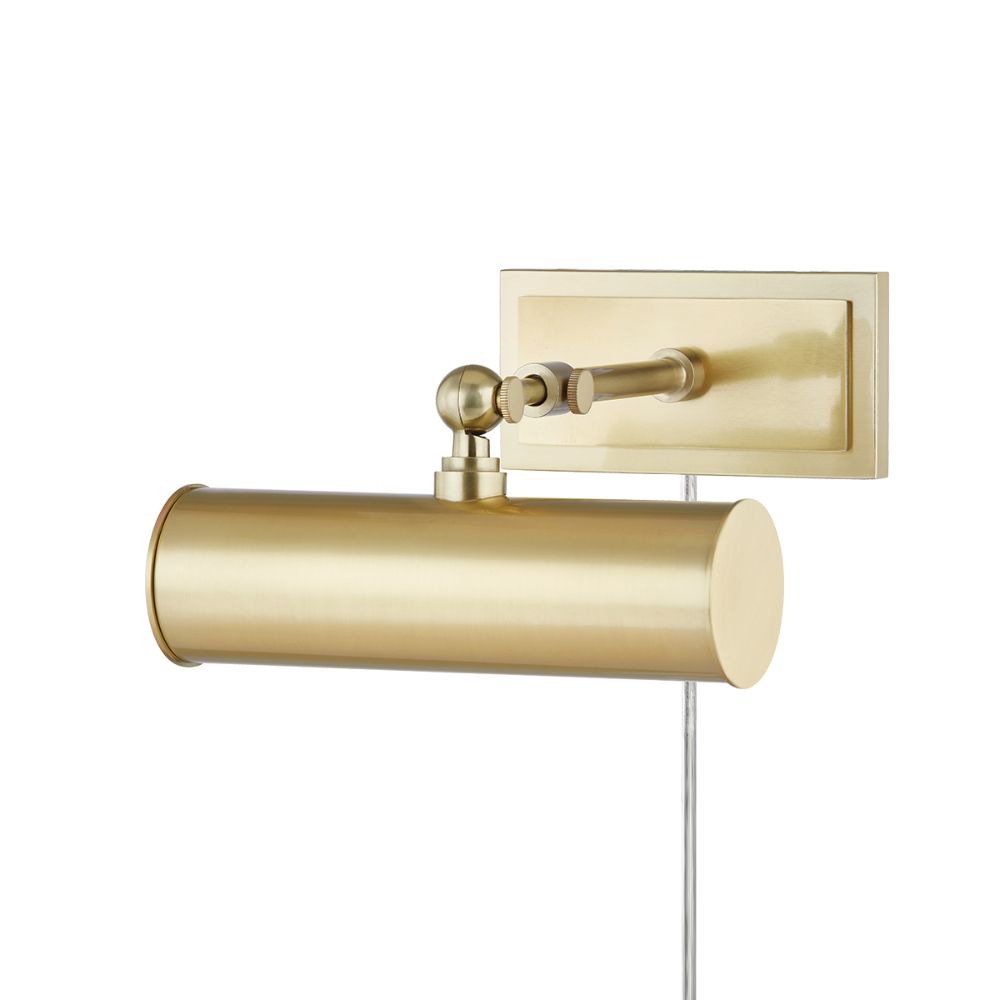 Mitzi by Hudson Valley Lighting HL263201-AGB 1 Light Picture Light With Plug in Aged Brass