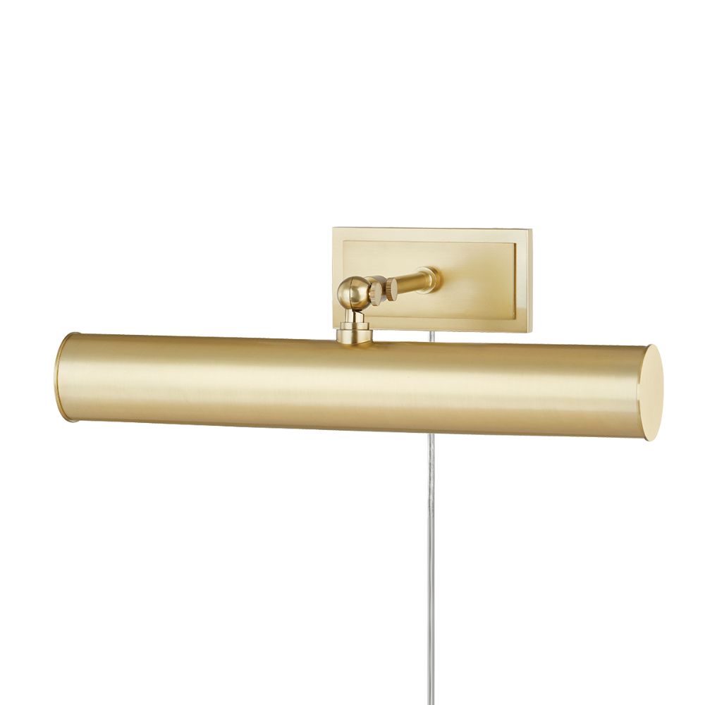 Mitzi by Hudson Valley Lighting HL263202-AGB 2 Light Picture Light With Plug in Aged Brass