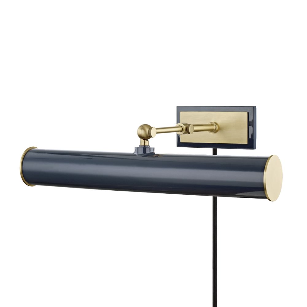 Mitzi by Hudson Valley HL263202-AGB/NVY Holly 2 Light Picture Light in Aged Brass/Navy