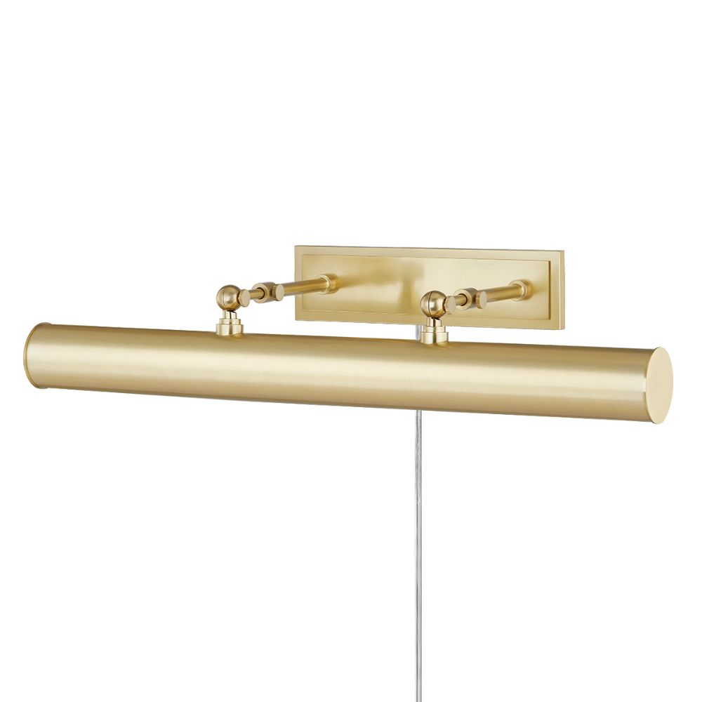 Mitzi by Hudson Valley Lighting HL263203-AGB 3 Light Picture Light With Plug in Aged Brass