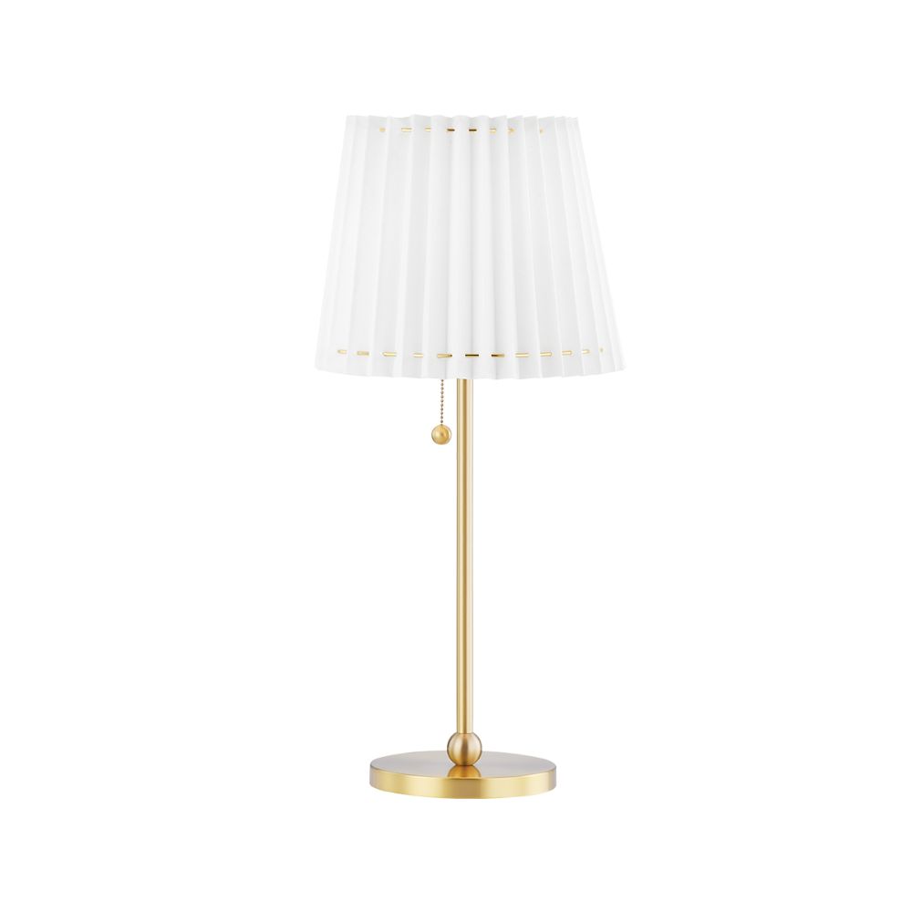 Mitzi by Hudson Valley Lighting HL476201 1 Light Table Lamp in Aged Brass