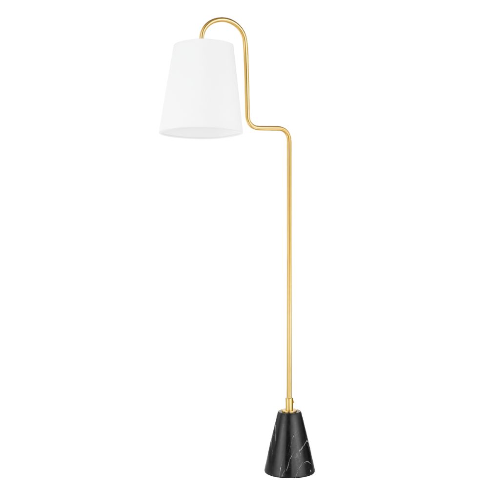 Mitzi by Hudson Valley Lighting HL539401-AGB 1 Light Floor Lamp in Aged Brass