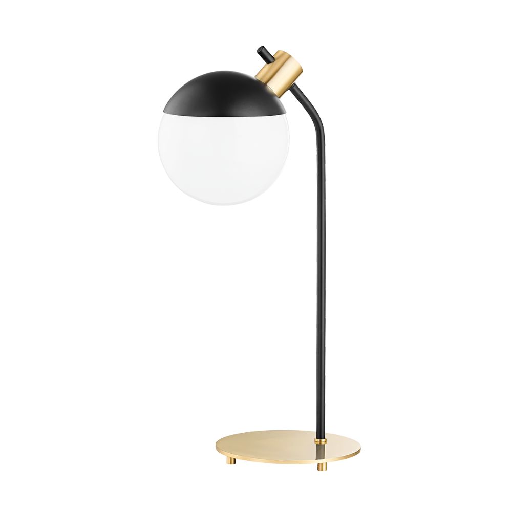 Mitzi by Hudson Valley Lighting HL573201-AGB/SBK 1 Light Table Lamp in Aged Brass/soft Black