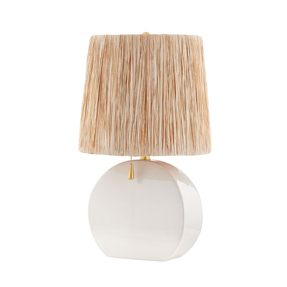 Mitzi HL623201-AGB/CIC Aneesa 1 Light Table Lamp in Aged Brass