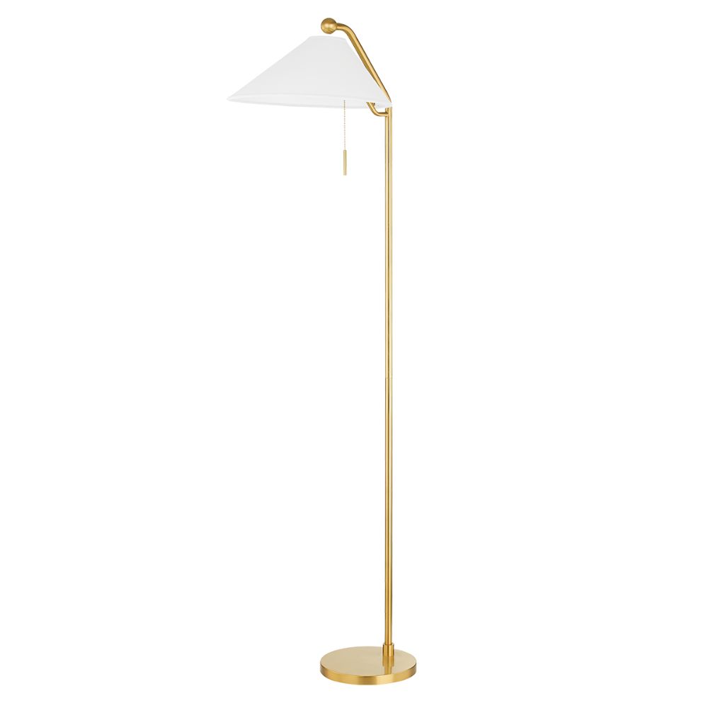 Mitzi by Hudson Valley HL647401-AGB 1 Light Floor Lamp in Aged Brass
