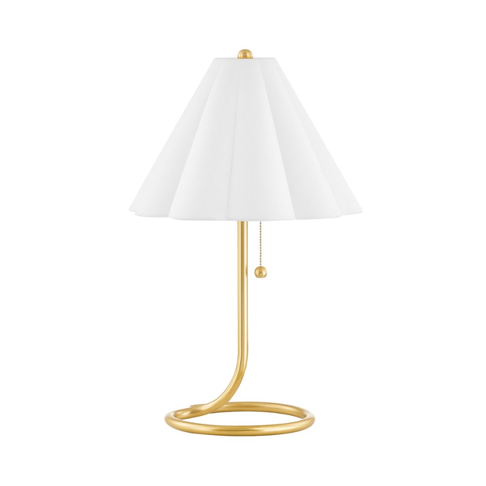 Mitzi by Hudson Valley HL653201-AGB 1 Light Table Lamp in Aged Brass