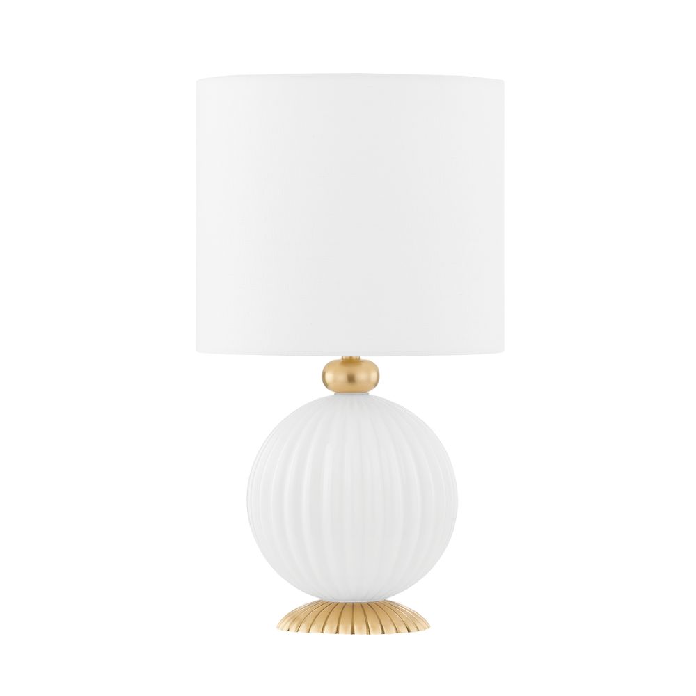 Mitzi by Hudson Valley HL664201-AGB 1 Light Table Lamp in Aged Brass