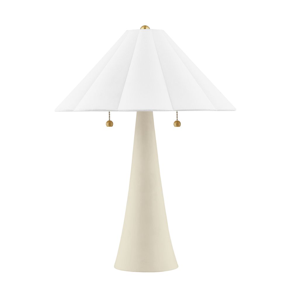 Mitzi by Hudson Valley HL676202-AGB/CAI 2 Light Table Lamp in Aged Brass