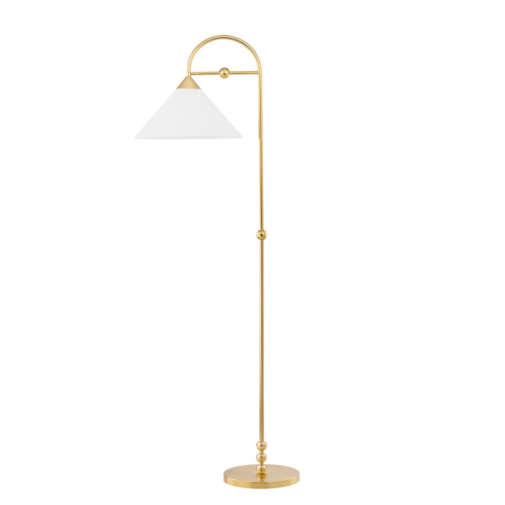 Mitzi by Hudson Valley Lighting HL682401-AGB 1 Light Floor Lamp in Aged Brass