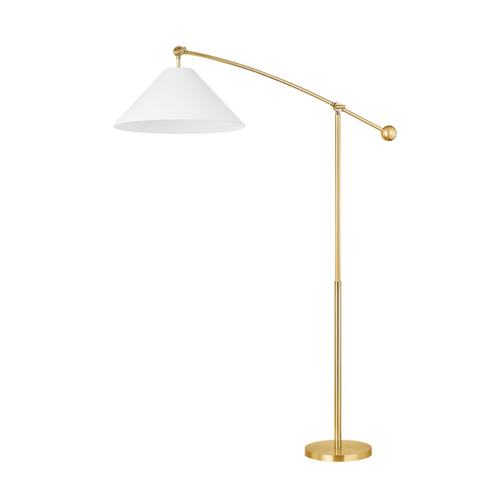 Mitzi by Hudson Valley HL696401-AGB Birdie Floor Lamp in Aged Brass