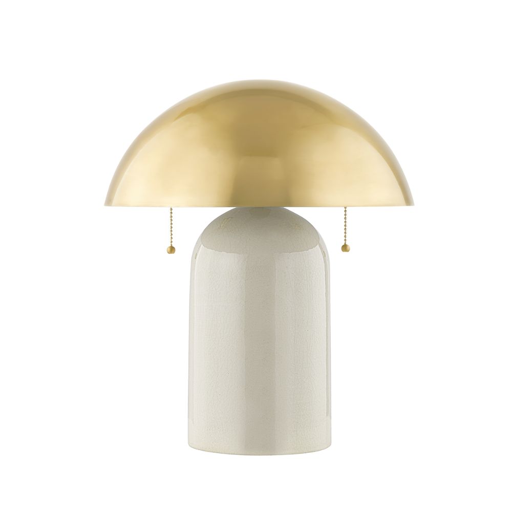 Mitzi HL777201-AGB/CLC Gaia 2 Light Table Lamp in Aged Brass
