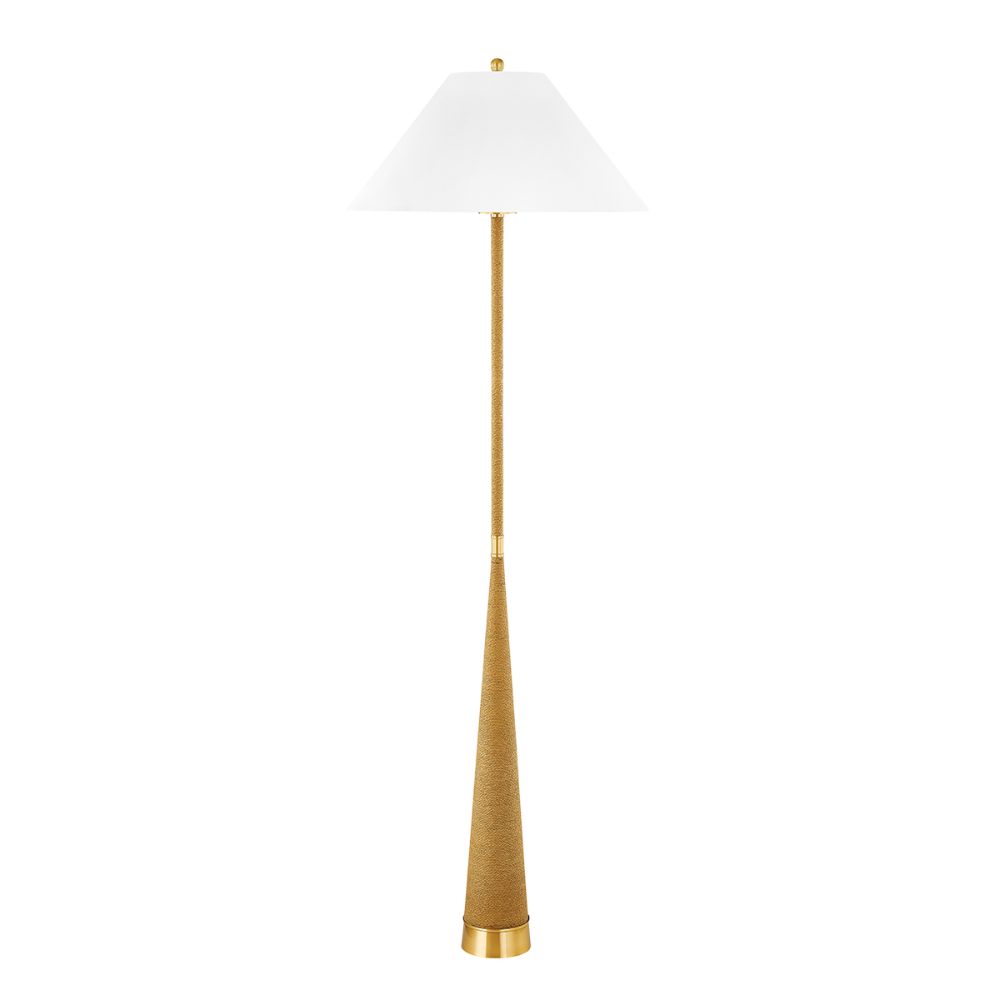 Mitzi by Hudson Valley HL804401-AGB 1 Light Floor Lamp in Aged Brass