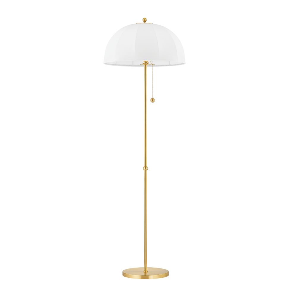 Mitzi by Hudson Valley HL816401-AGB 1 Light Floor Lamp in Aged Brass