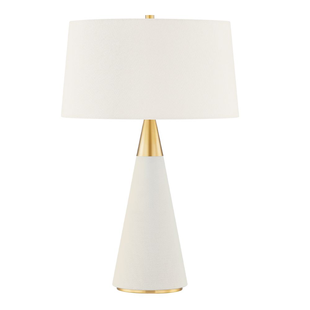 Mitzi by Hudson Valley HL819201-AGB/CL 1 Light Table Lamp in Aged Brass
