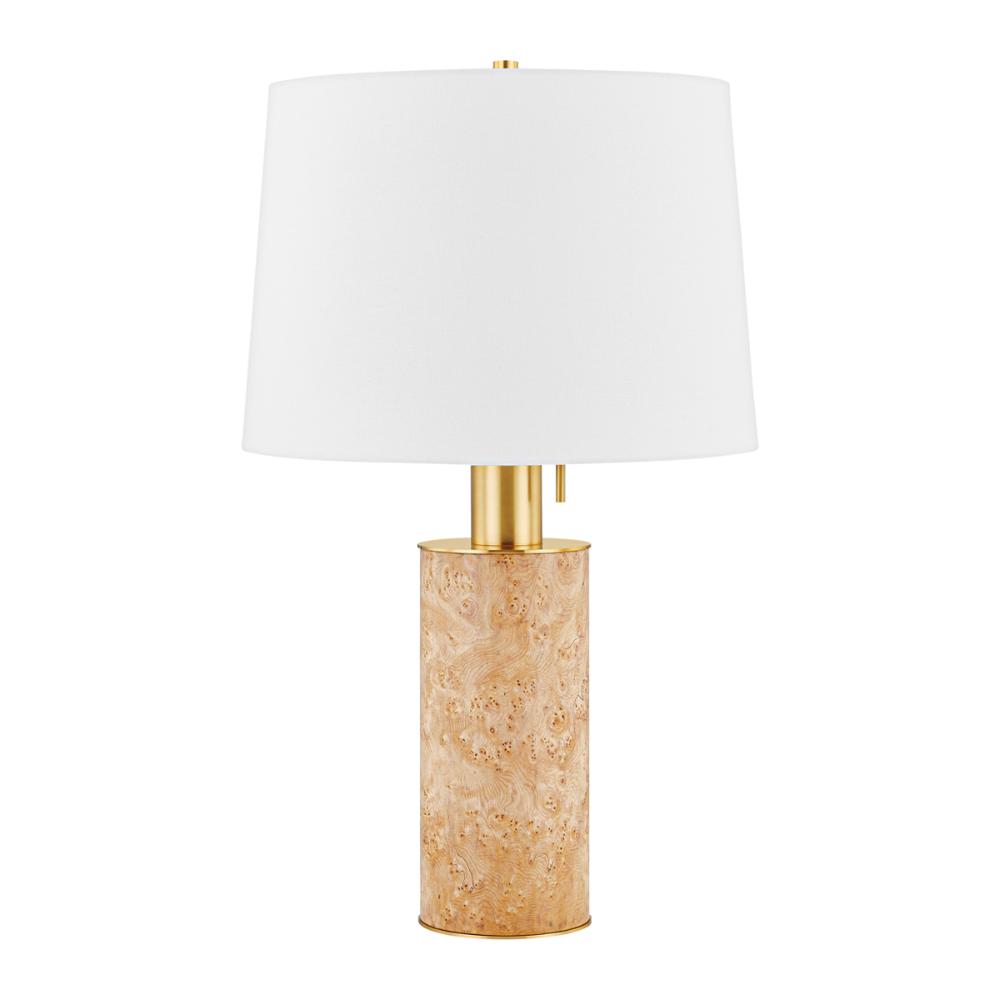 Mitzi by Hudson Valley HL853201-AGB Clarissa Table Lamp in Aged Brass