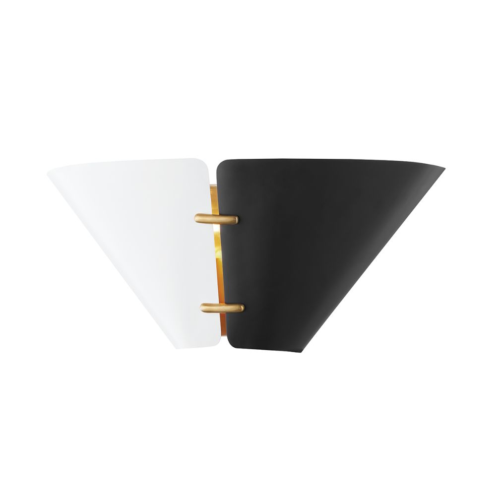 Hudson Valley KBS1352102S-AGB Split 2 Light Small Wall Sconce in Aged Brass