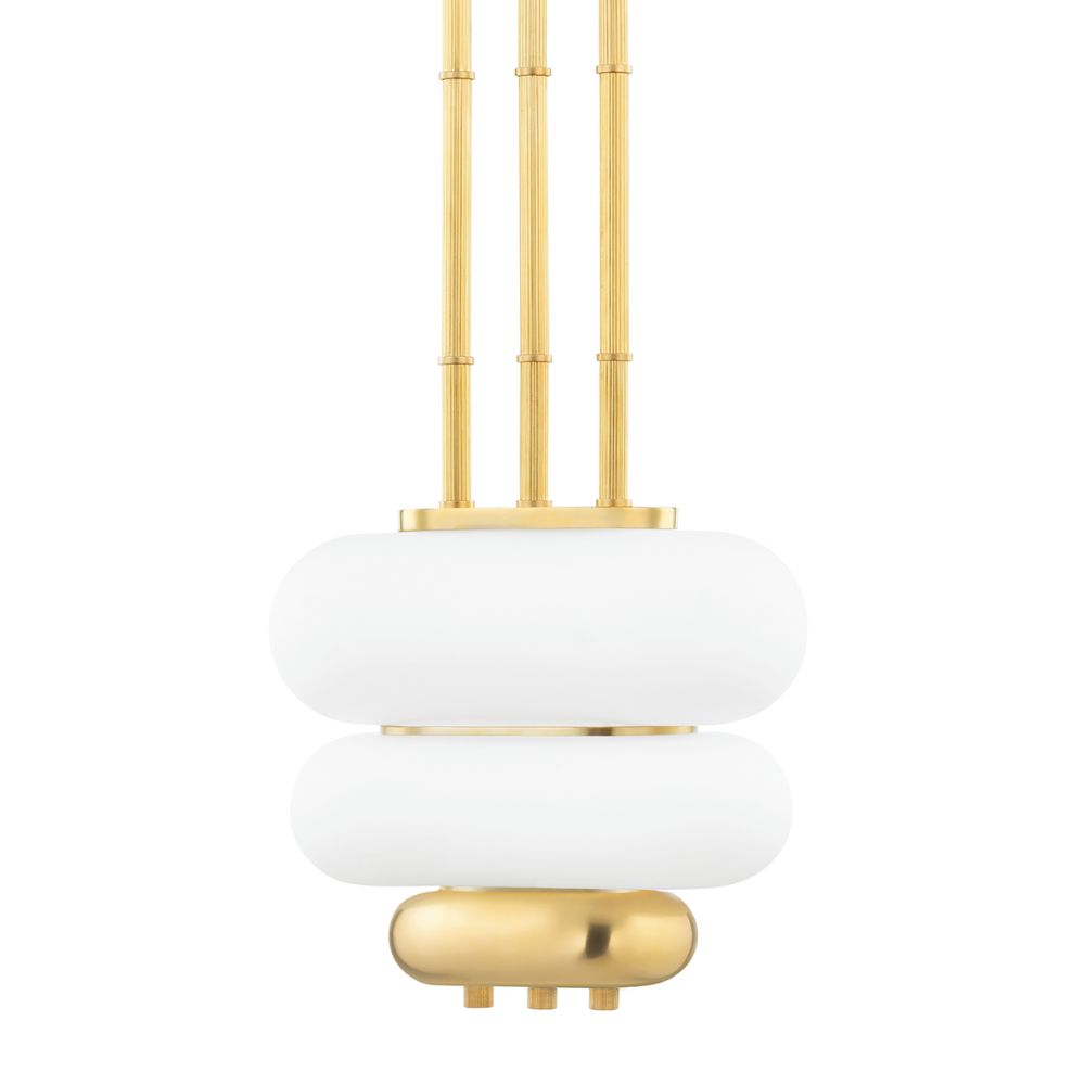 Hudson Valley KBS1354702-AGB Palisade 2 Light Pendant in Aged Brass