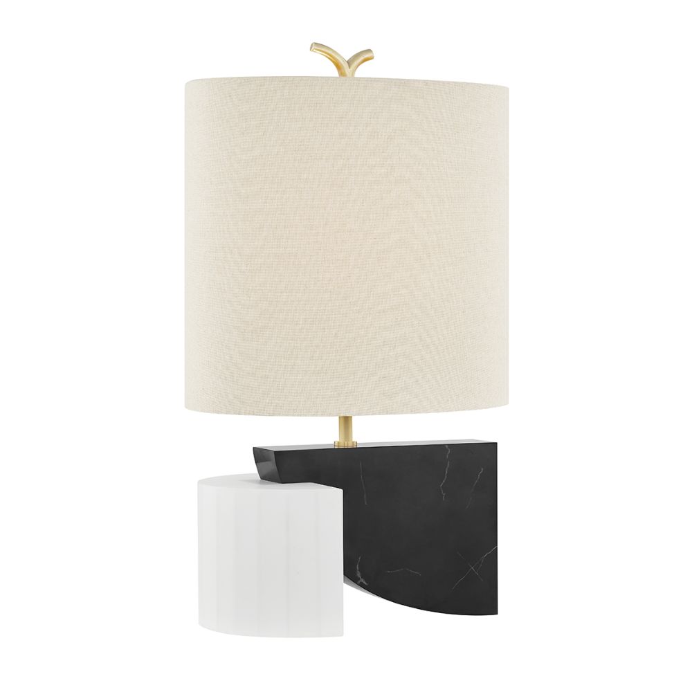 Hudson Valley KBS1428201-AGB Construct 1 Light Table Lamp in Aged Brass