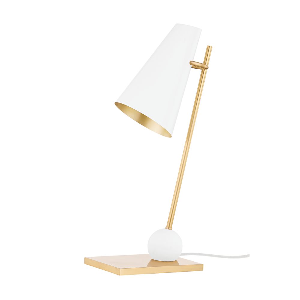 Hudson Valley KBS1745201-AGB/SWH 1 Light Table Lamp Aged Brass/soft White