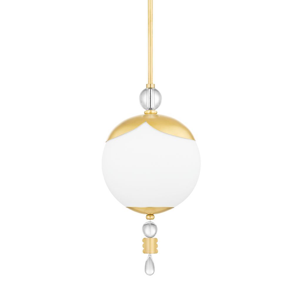 Hudson Valley KBS1748701S-AGB 1 Light Small Pendant Aged Brass